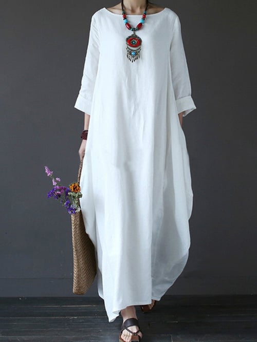 Alba - Women's loose-fitting plus-size dress