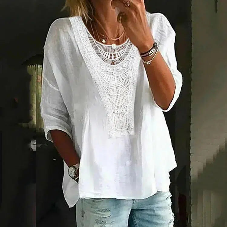 Yasmin - Essential Long Sleeve Plain Blouse