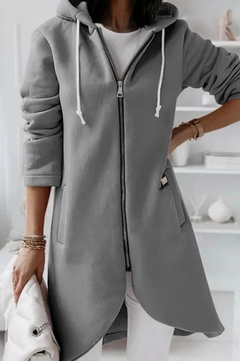 Daniela - Hooded and zip-up outdoor coat