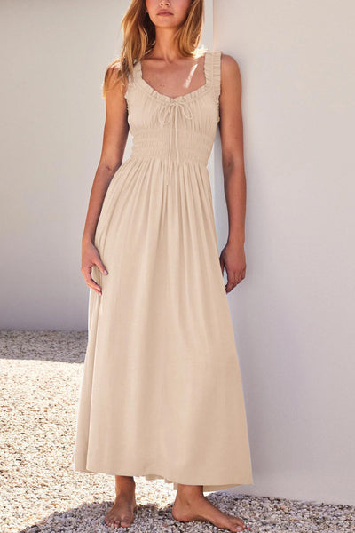 Viktoria - midi dress with bow and V-neckline