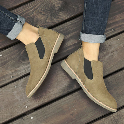 Men's Retro Style Autumn Slip-On Ankle Boots
