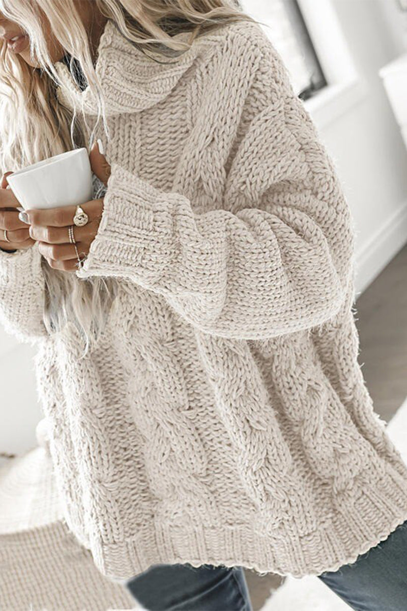 Yasmin - Sweet Elegant Solid Half Turtleneck Sweaters