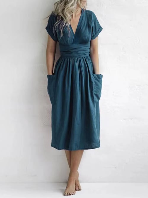 Gabriela - Women's Casual Solid Color Strappy Dress