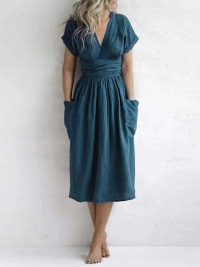 Gabriela - Women's Casual Solid Color Strappy Dress