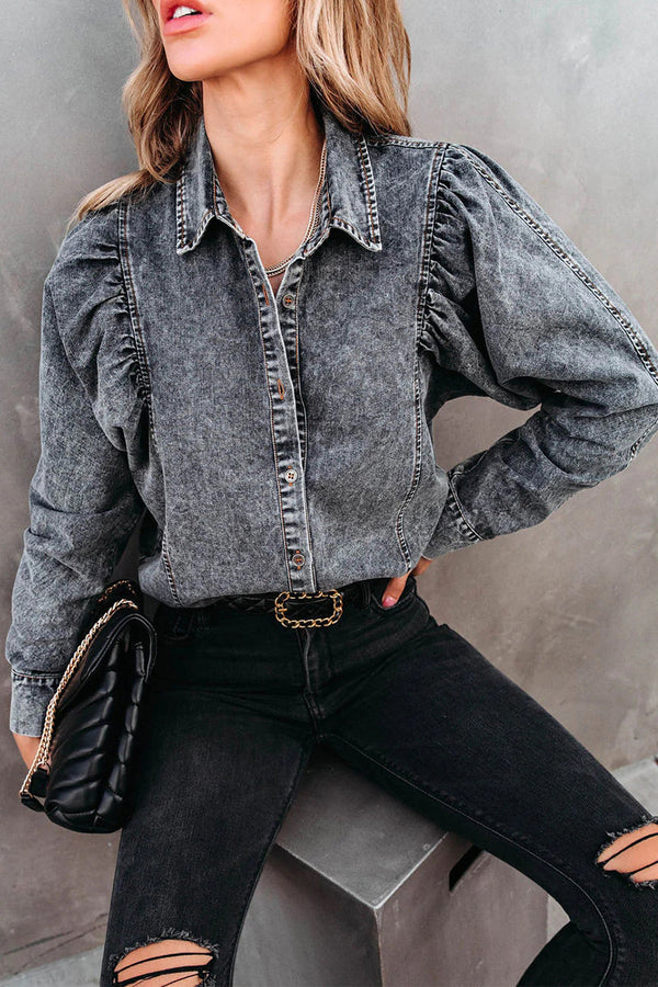Solid Color Turn-Down Collar Streetwear Jacket
