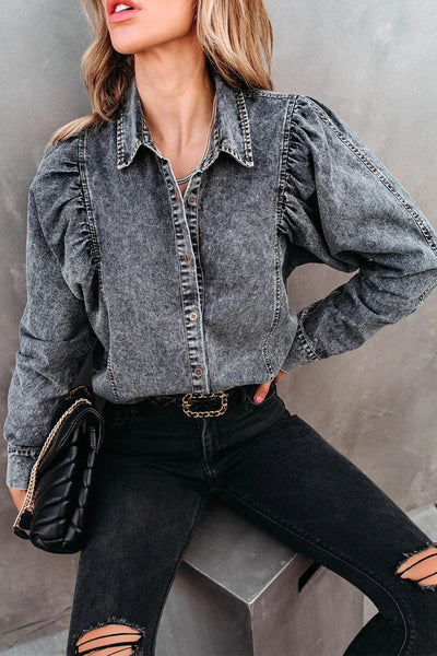 Solid Color Turn-Down Collar Streetwear Jacket