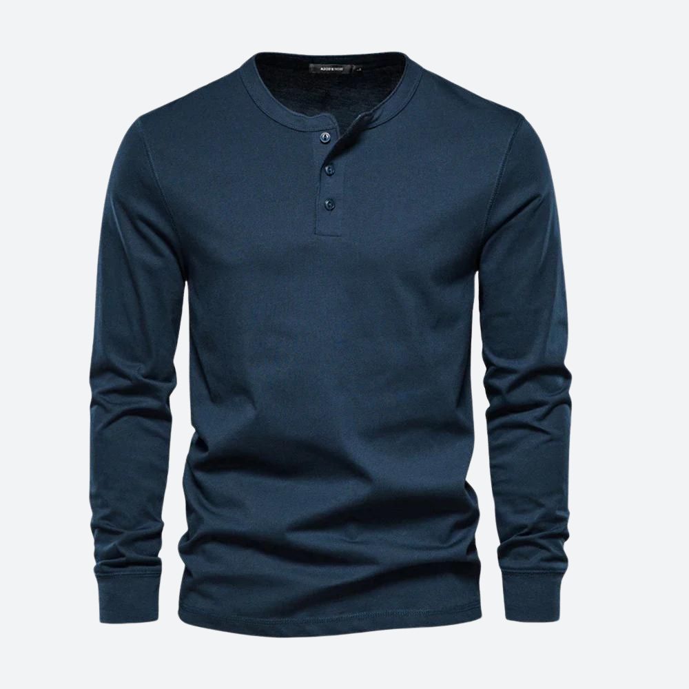 Men's long-sleeved shirt with a casual and modern style