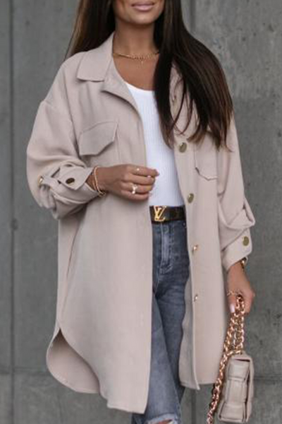 Casual jacket with pockets and buckle for easy going out