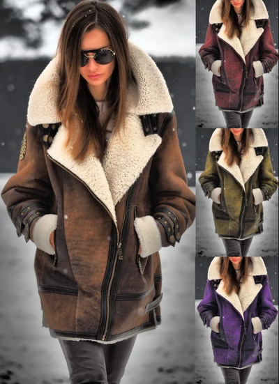 Warm and modern women's jacket with elegant design