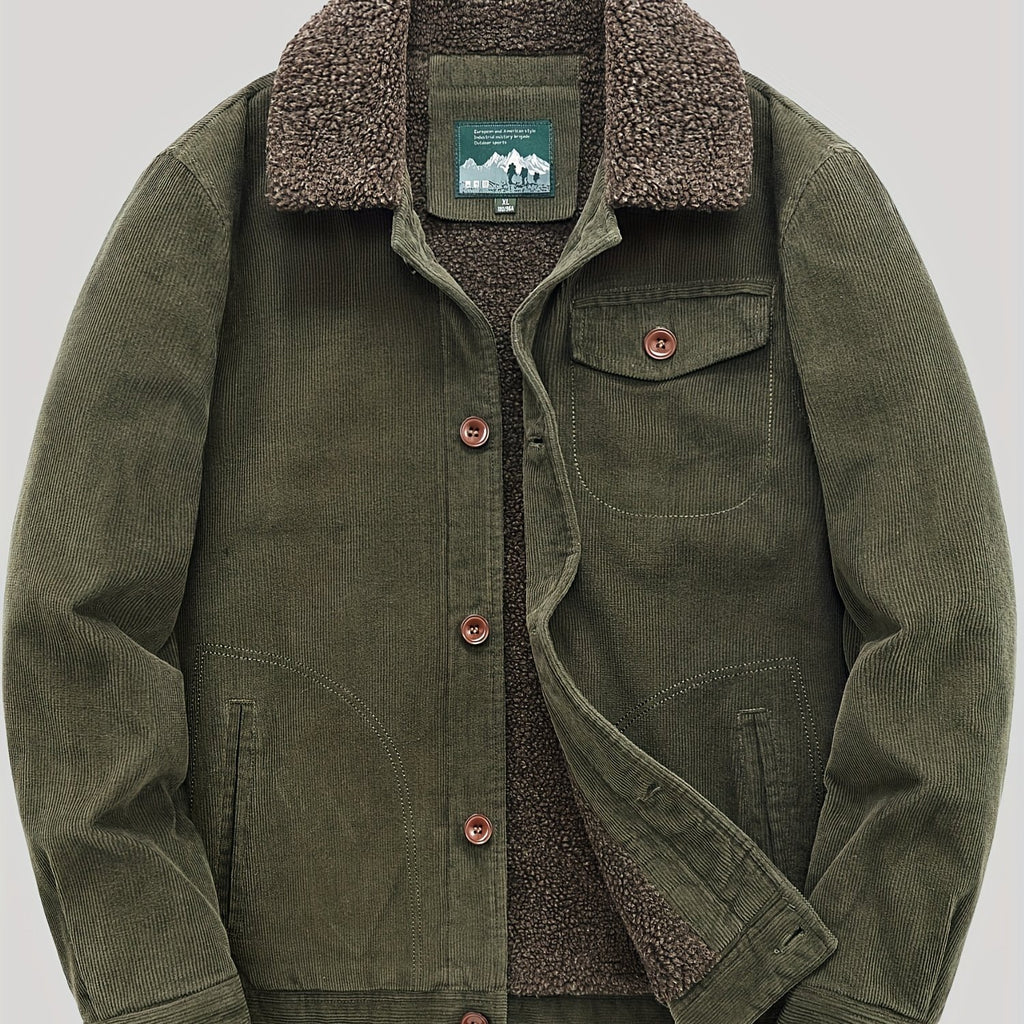 Men's Full-Zip Jacket, Lightweight and Warm for Outdoor Activities in Winter