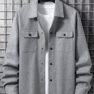 Men's plain jacket with pockets