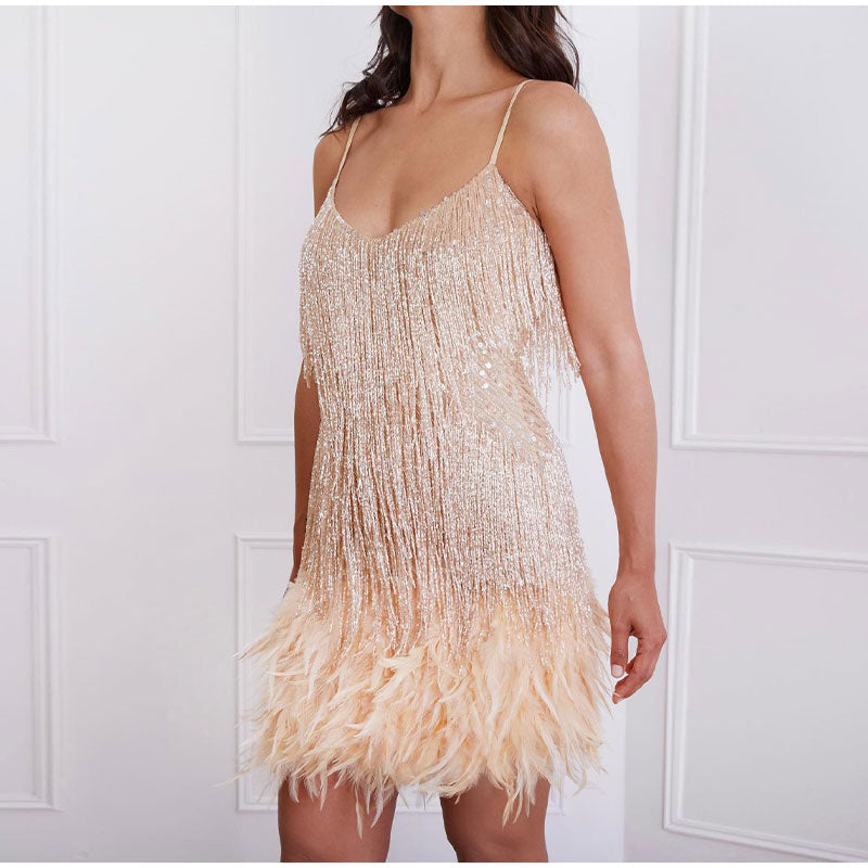 Elegant strapless cocktail mini dress