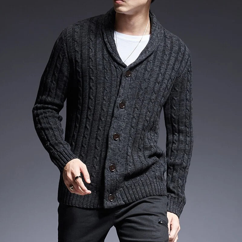 Men's Slim Fit Cardigan - High Quality Casual Style for Autumn