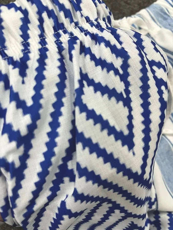 Delia - Women's Casual Striped Button Down Pants