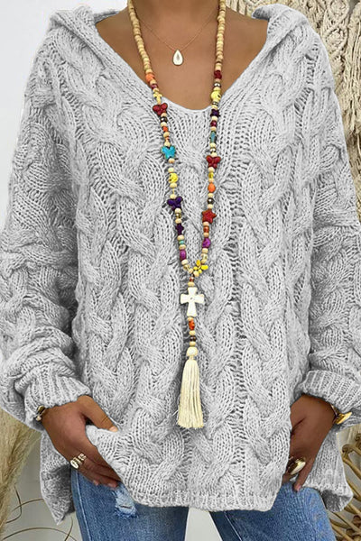 Charo - Hooded Knit Sweater