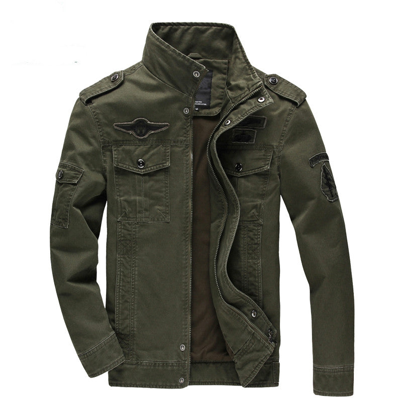 Men's Military Style Jacket - Casual Mid-Length Outdoor Coat