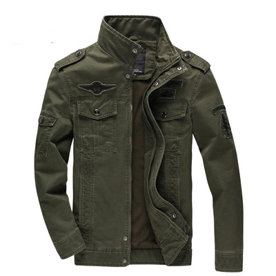 Men's Military Style Jacket - Casual Mid-Length Outdoor Coat