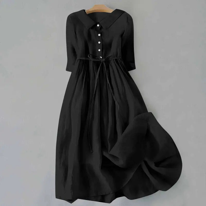 Delia - Elegant solid color dress