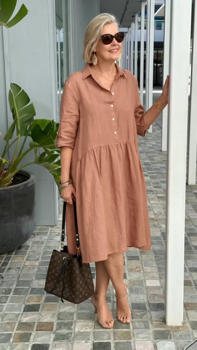 Leyre - New Casual Linen and Cotton Dress for Women