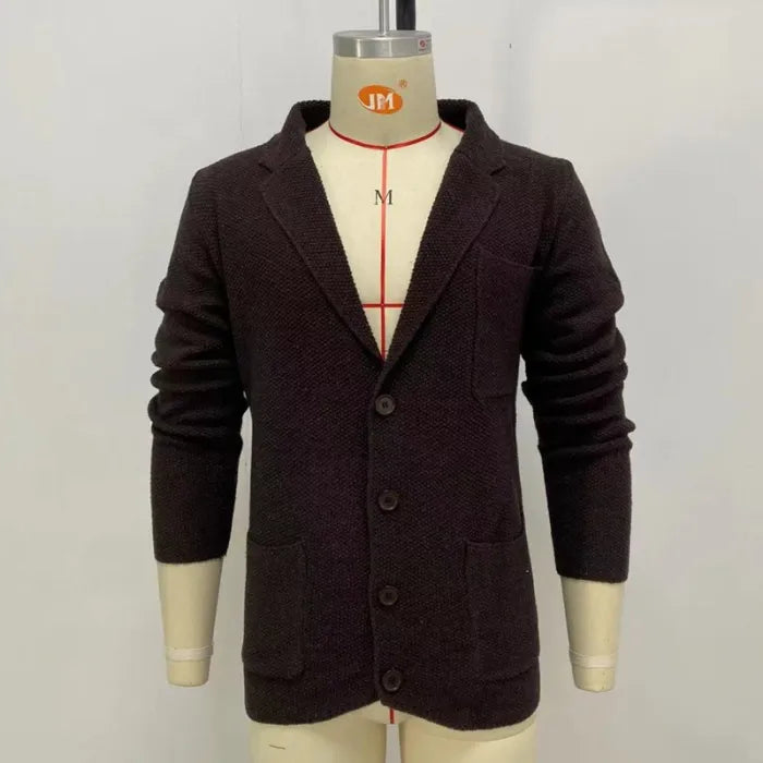 Men's Casual Jacket with Mao Collar – Elegant and Warm Design