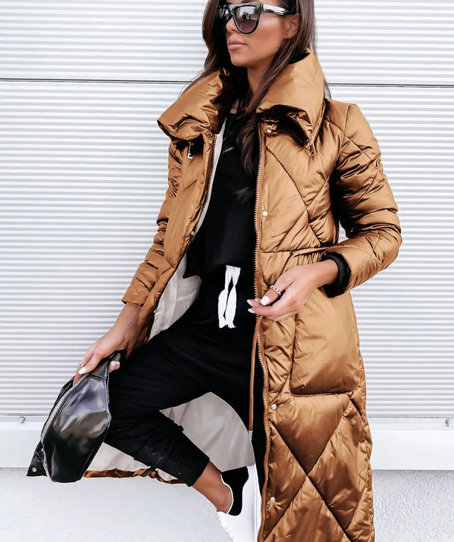 Women's casual long jacket with modern design