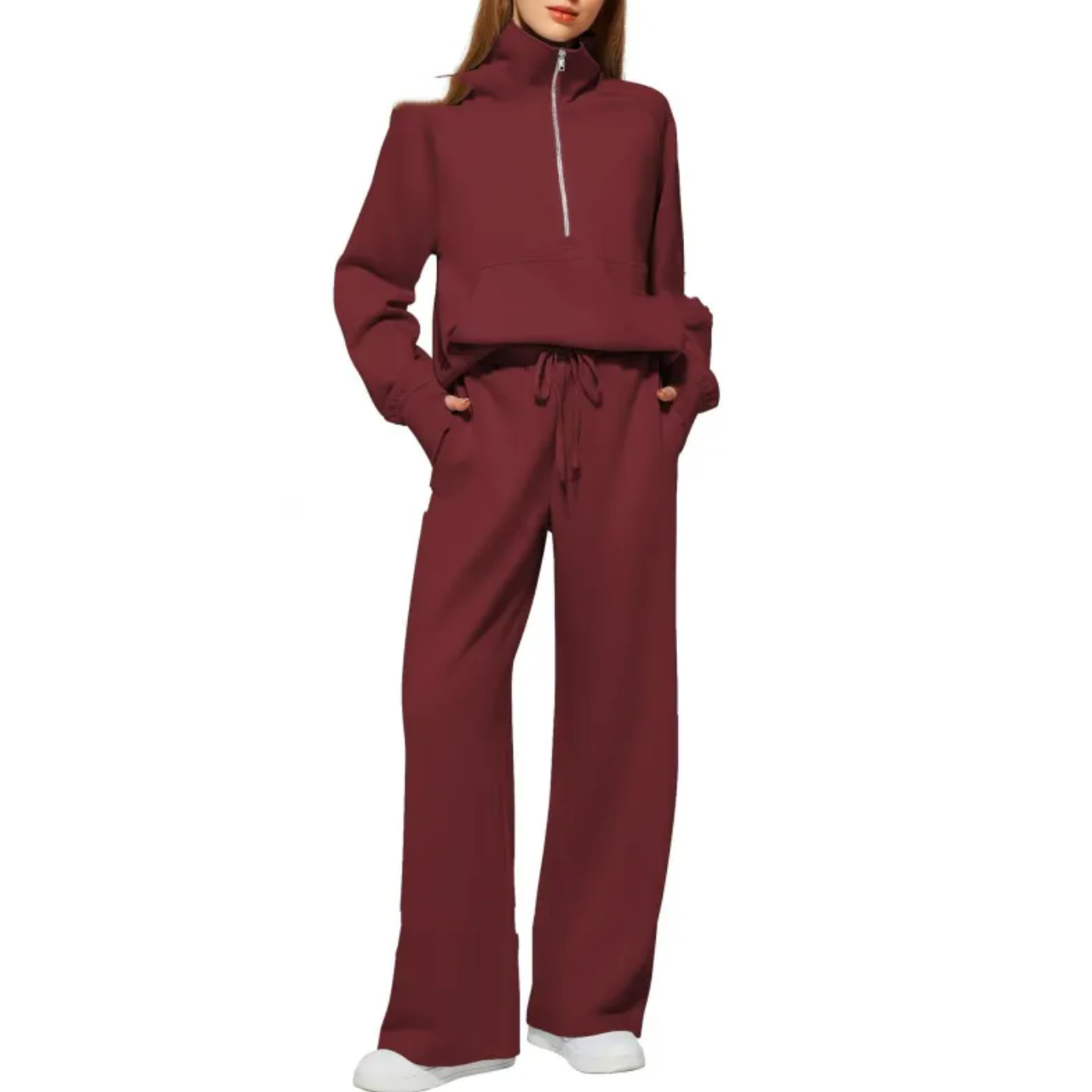 Women's Long Sleeve Lapel Crop Top and Pants Set - Perfect for Any Occasion