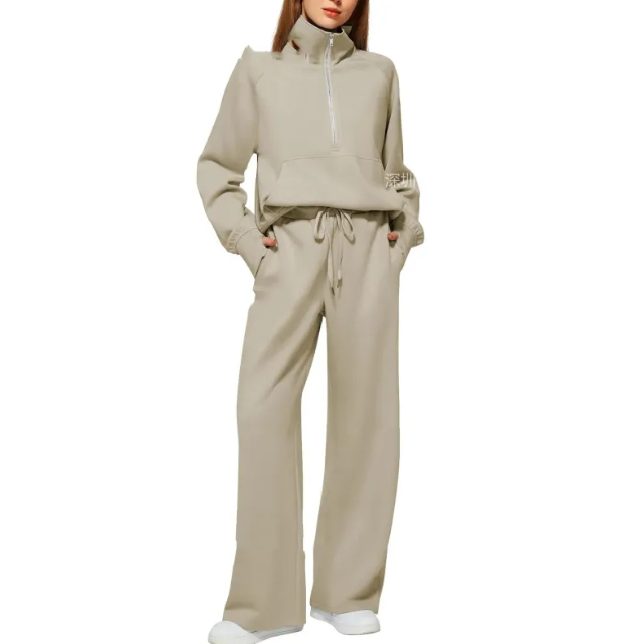 Women's Long Sleeve Lapel Crop Top and Pants Set - Perfect for Any Occasion