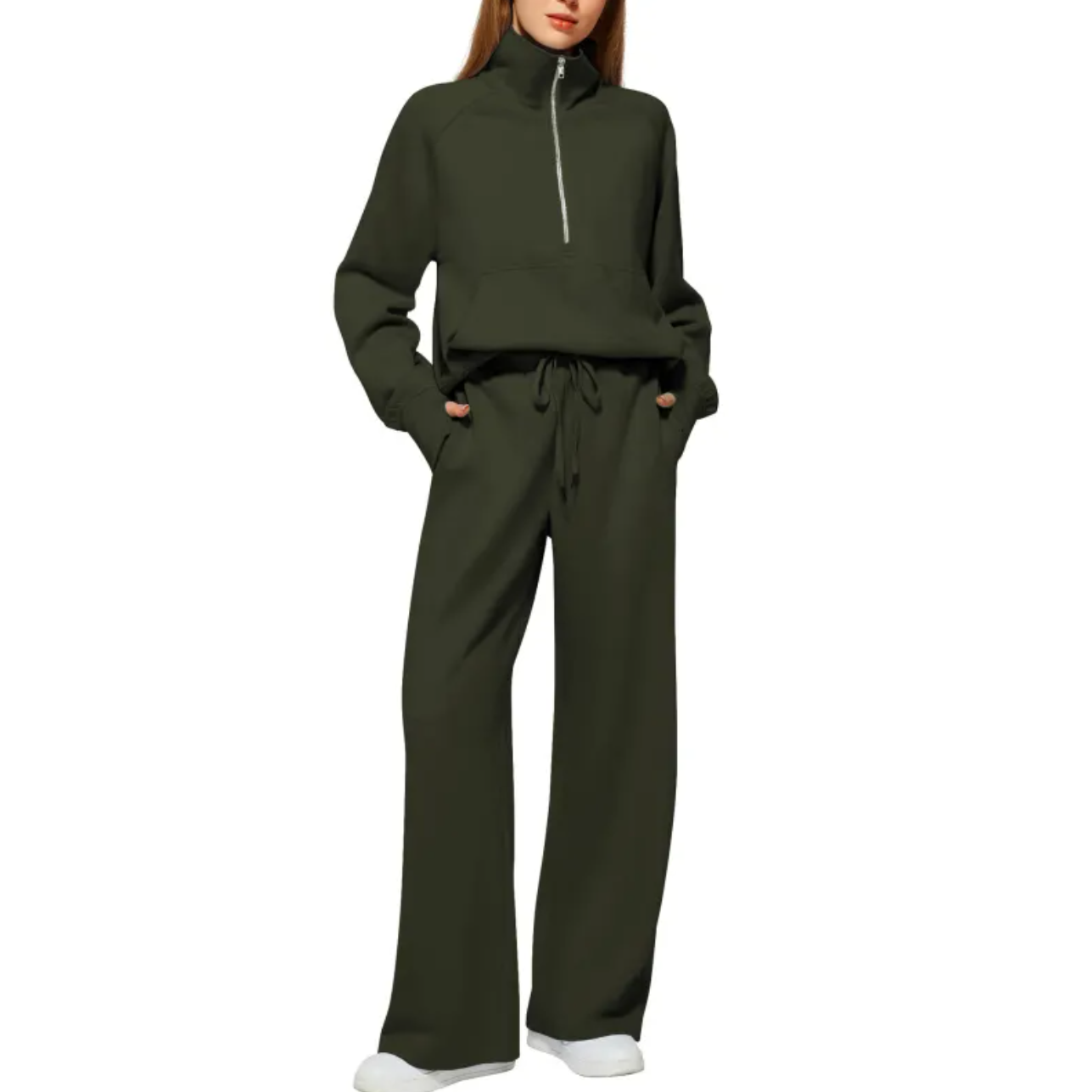 Women's Long Sleeve Lapel Crop Top and Pants Set - Perfect for Any Occasion