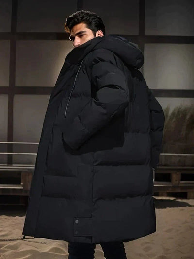 Modern Men's Jacket with a Cozy, Wide Hood