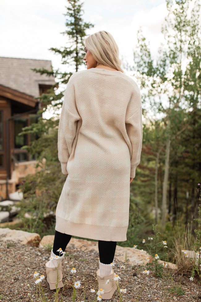 Long Gray Plaid Cardigan for Cozy Style | Ideal for Layering