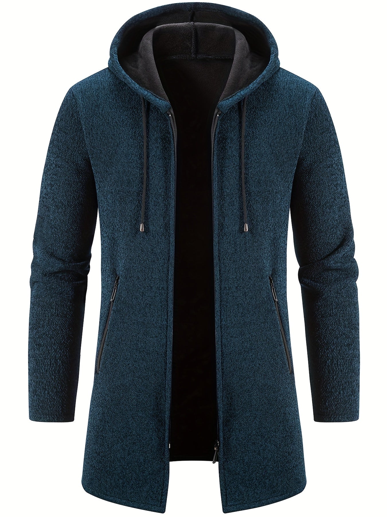 Cozy long hooded cardigan for men for spring and autumn