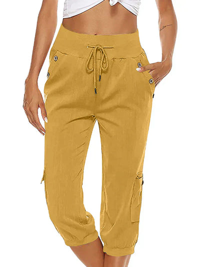 Vicky - Women's cargo pants with drawstring and elastic waist