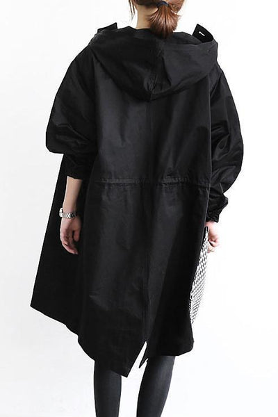 Oversized Hooded Windbreaker Jacket: Stylish and Practical