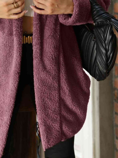 Warm teddy bear-effect coat for everyday outings
