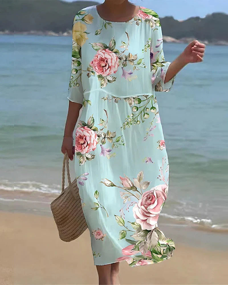 Mirna - Floral draped dress