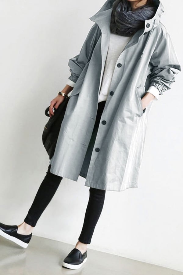 Oversized Hooded Windbreaker Jacket: Stylish and Practical