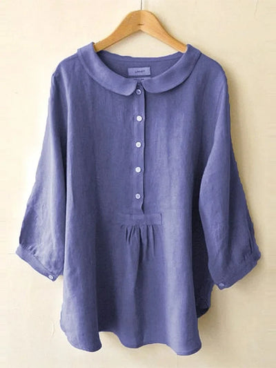 Jessie - Women's Cotton Linen Short Sleeve Shirt
