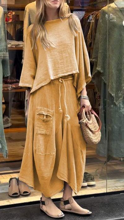 Virginia - Casual round neck mid-length suit