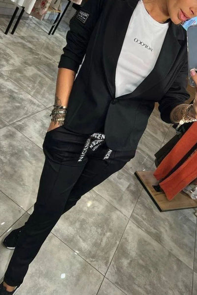 Women's Stretch Top and Pants Set for Effortless Style