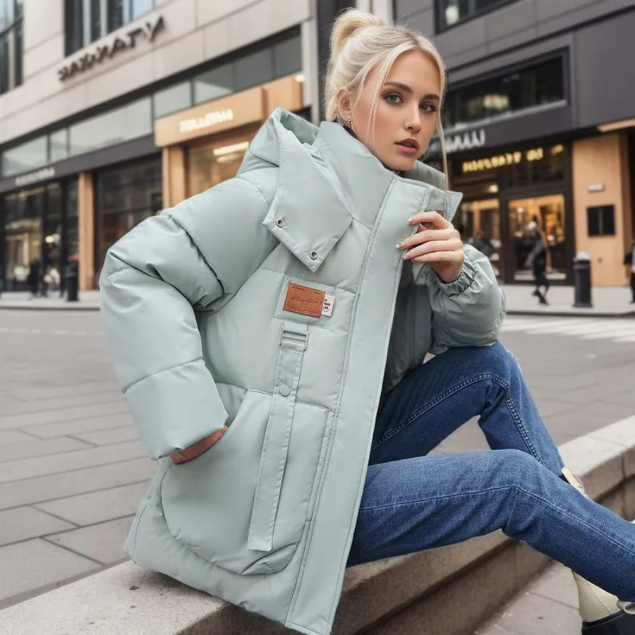 Women's winter jacket with a modern and comfortable design