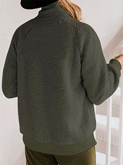 Warm and soft jacket without hood for greater comfort