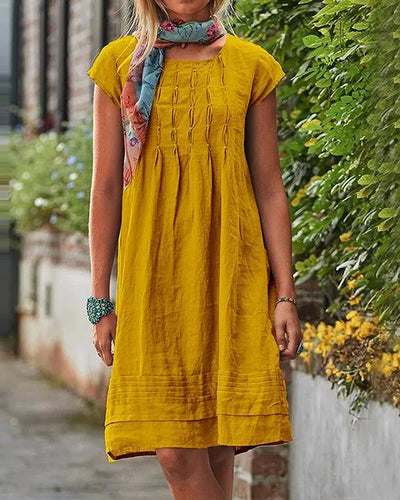 Julia - Women's Vintage Casual Solid Linen Dresses