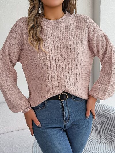 Exquisite sweater with braids and decorative beads