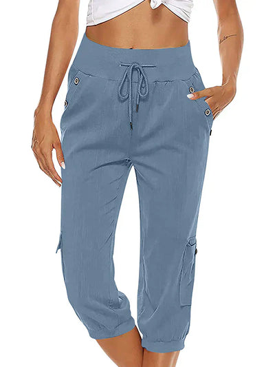 Vicky - Women's cargo pants with drawstring and elastic waist