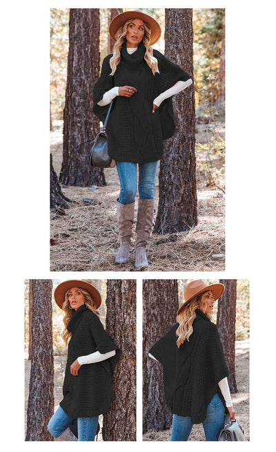 Women's High Neck Twist Cardigan – Warm and Elegant