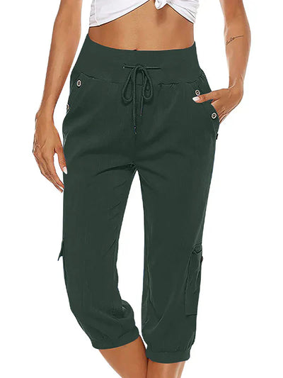 Vicky - Women's cargo pants with drawstring and elastic waist