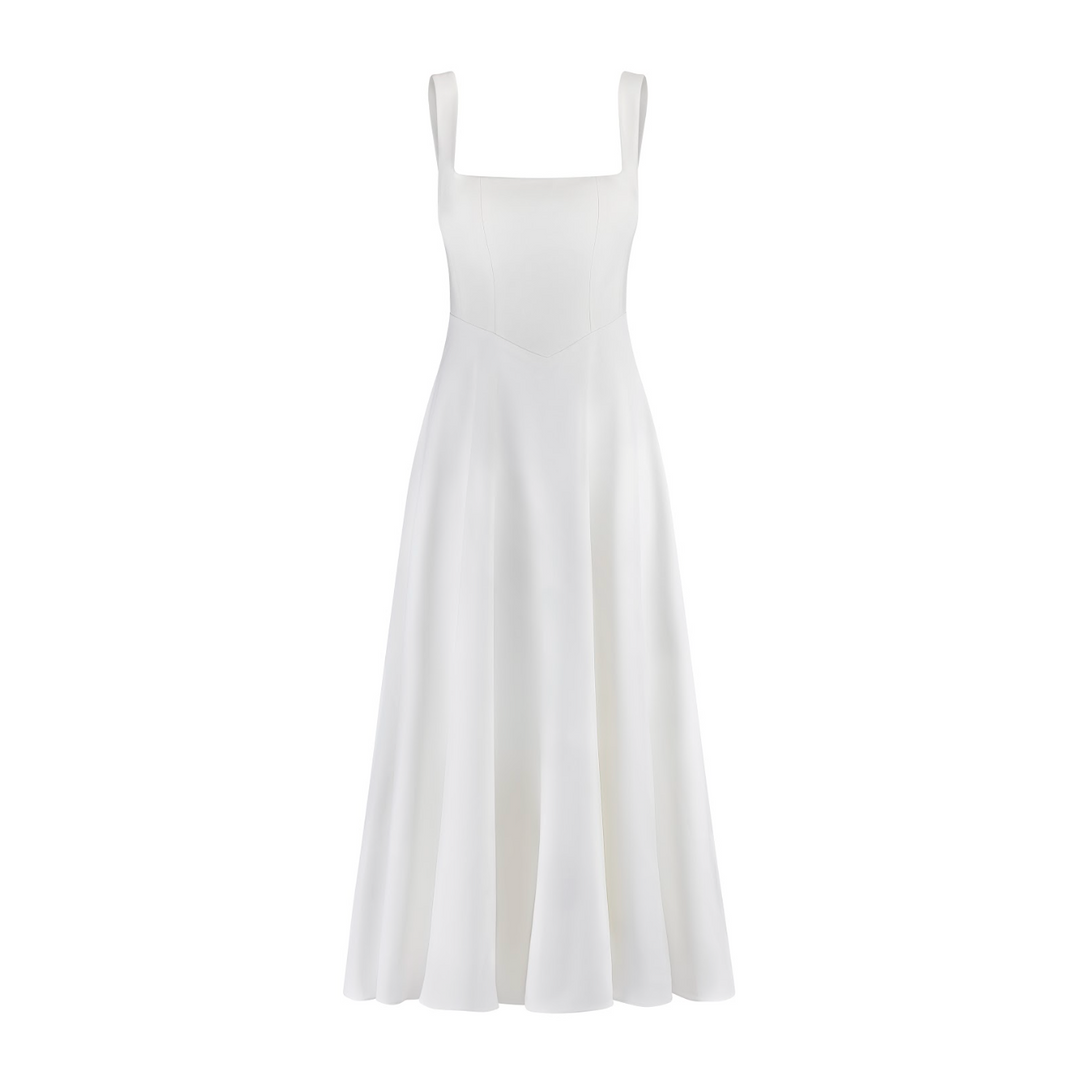 Elegant midi dress for women with a sophisticated and versatile design