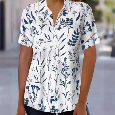 Helena - Floral Print Short Sleeve Top