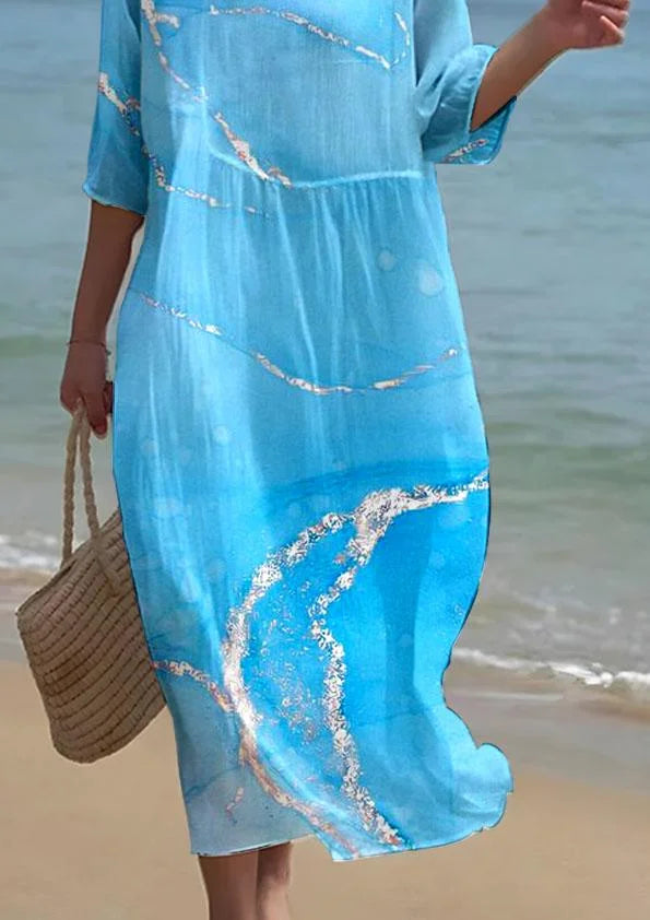 Linda - High-waisted half-sleeve dress