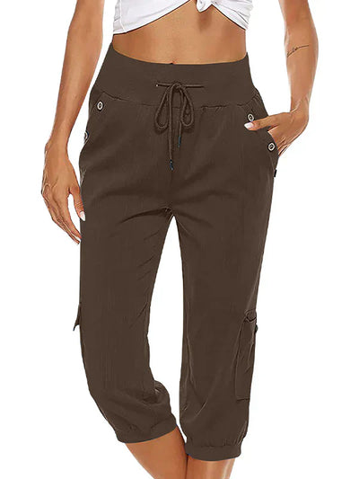 Vicky - Women's cargo pants with drawstring and elastic waist
